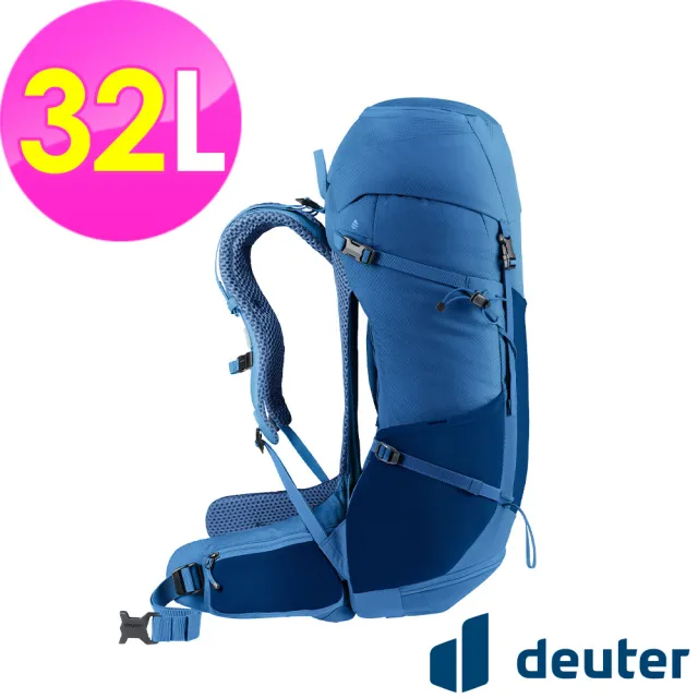 【deuter】FUTURA透氣網架背包32L(3400826藍/戶外旅遊/日常休閒/旅行/登山健行)