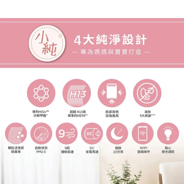 【Honeywell】純淨空氣清淨機 HPA310WTW(適用6-14坪｜小純 mini｜分解甲醛｜孕婦嬰幼兒必備)