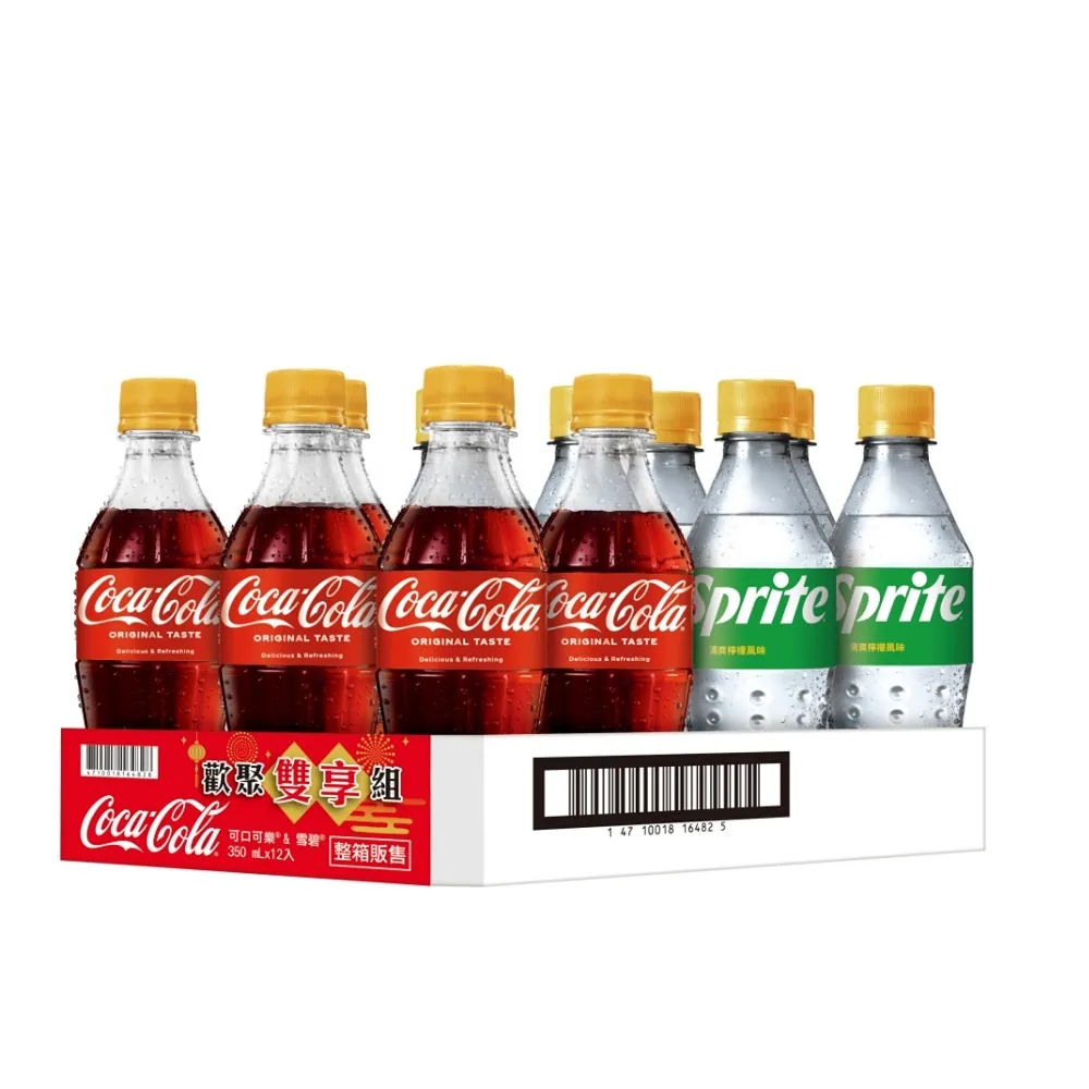 【Coca Cola 可口可樂】好運澎派組 寶特瓶350mlx3箱(共36入)