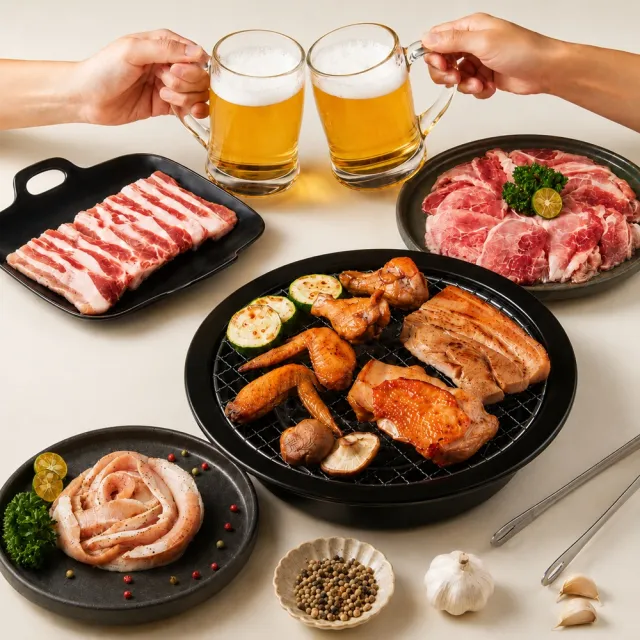 【大成】百威Ｘ大成聯名｜黑金微醺燒烤9+1件(中秋烤肉 燒烤 百威聯名)