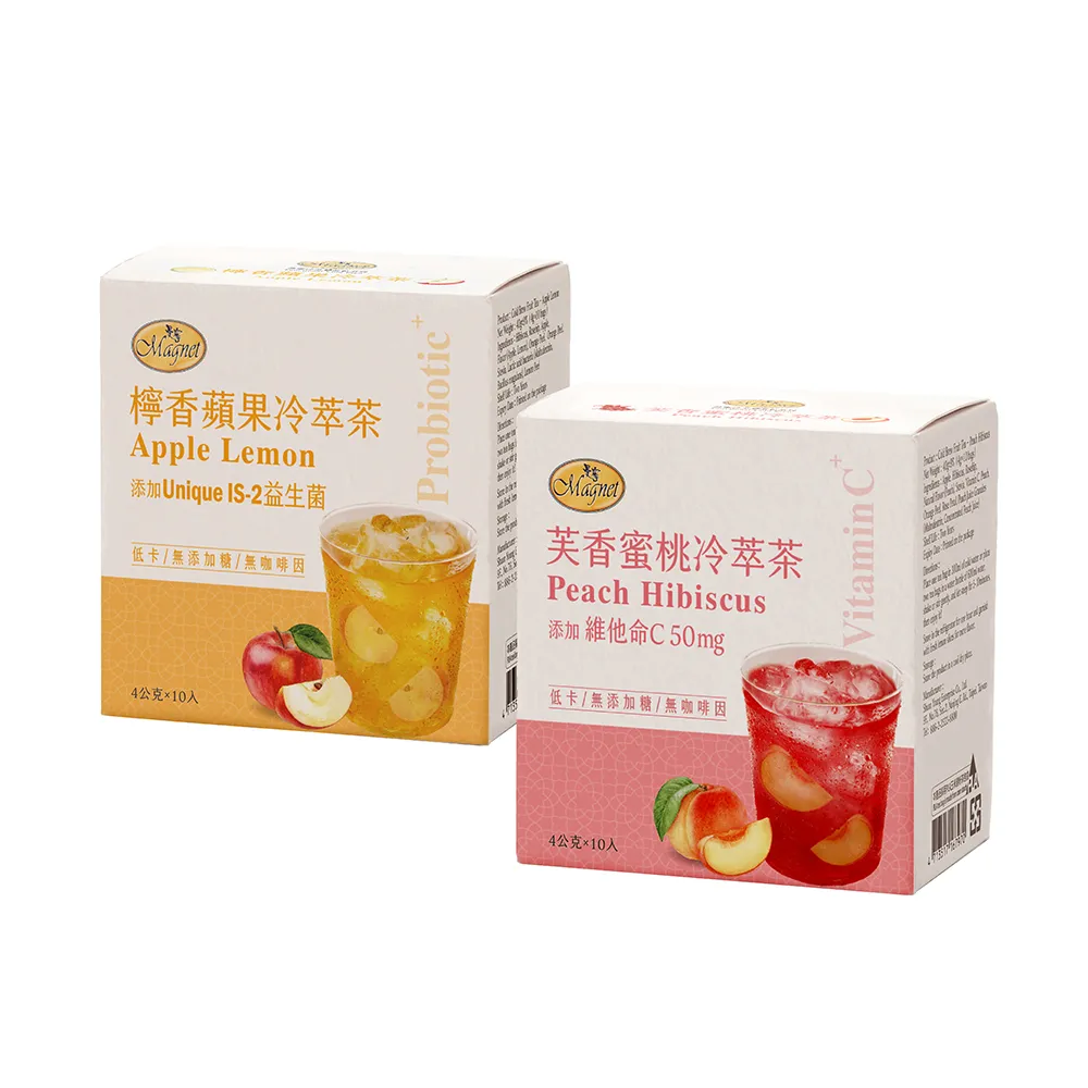 【曼寧】機能+冷萃茶包4gx10入x 3入組(芙香蜜桃冷萃/檸香蘋果冷萃)