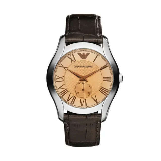 【EMPORIO ARMANI】經典時尚薄型小秒針腕錶42mm(AR1704)