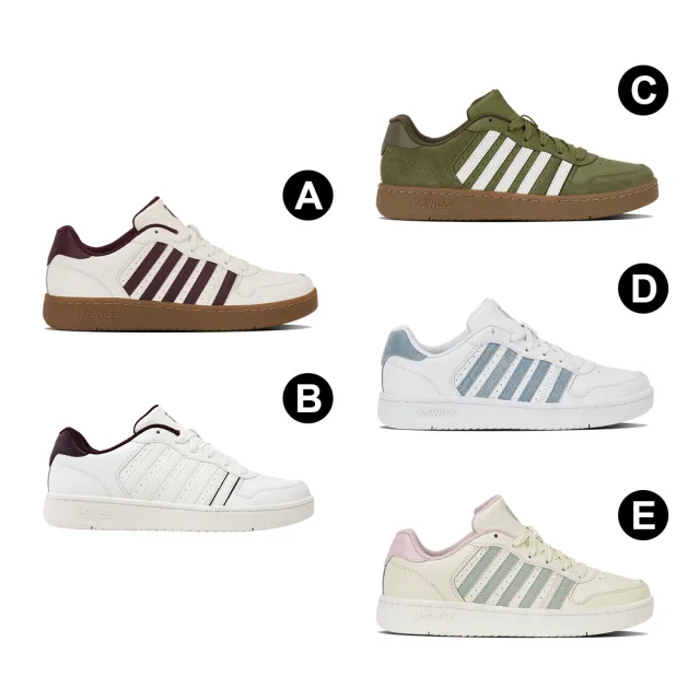 【K-SWISS】經典五線條休閒鞋 COURT PALISADES 真皮板鞋 男鞋女鞋 多色 (06931/96931)