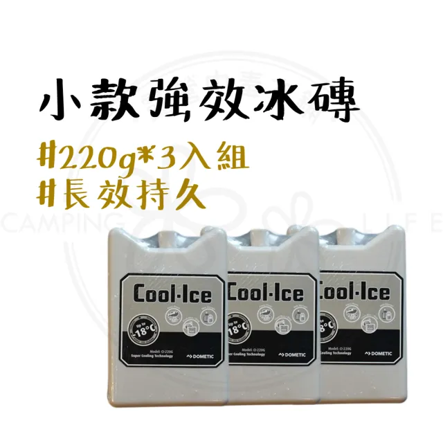 【Dometic】露營中毒本鋪 強效冰磚 220g小款 三入組 保冰磚 冰寶 冰磚 超強保冰劑 露營 戶外