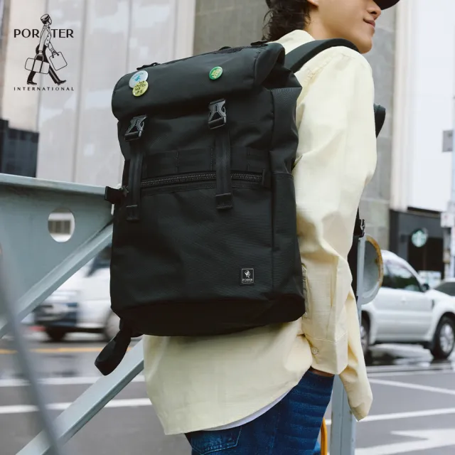 【PORTER INTERNATIONAL】城市行者YOUNGSTER後背包-(黑)
