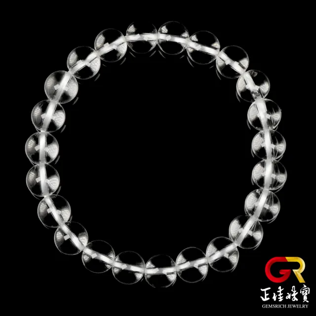 【正佳珠寶】白水晶 極品白水晶 8mm 白水晶手珠｜日本彈力繩