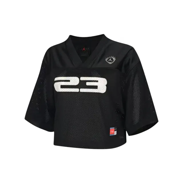 【NIKE 耐吉】As W J Brk Ss Jrsy Top Fc 短袖 女款 黑色 短版 球衣 穿搭 IM6851-010