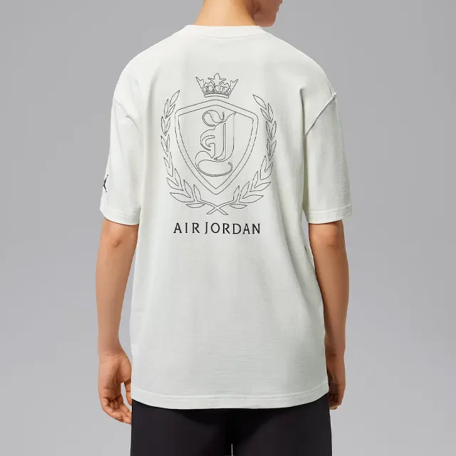 【NIKE 耐吉】As W J Flt Ss Os Fc Tee 短袖 女款 米白色 刺繡 喬丹 T恤 IW1596-133