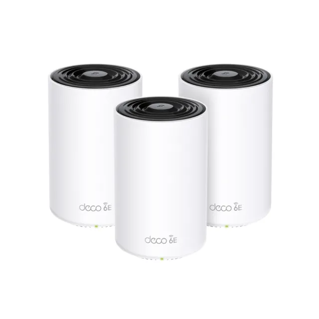 【TP-Link】WiFi 6E AXE5400 三頻 2.5G 真Mesh 無線路由器 分享器(透天厝首選/Deco XE75 Pro 三入組)