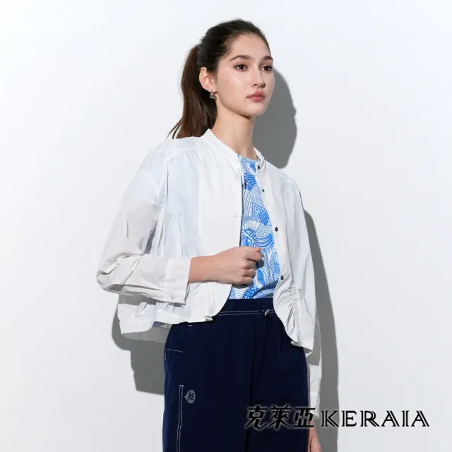 【KERAIA 克萊亞】悠悠輕旅俐落造型防曬外套(兩款；多色)