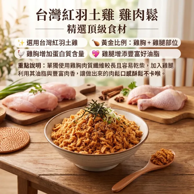 【王媽媽推薦】高蛋白無添加純雞肉鬆100g/入x6入組(任選；雞肉鬆+紫菜雞肉鬆)