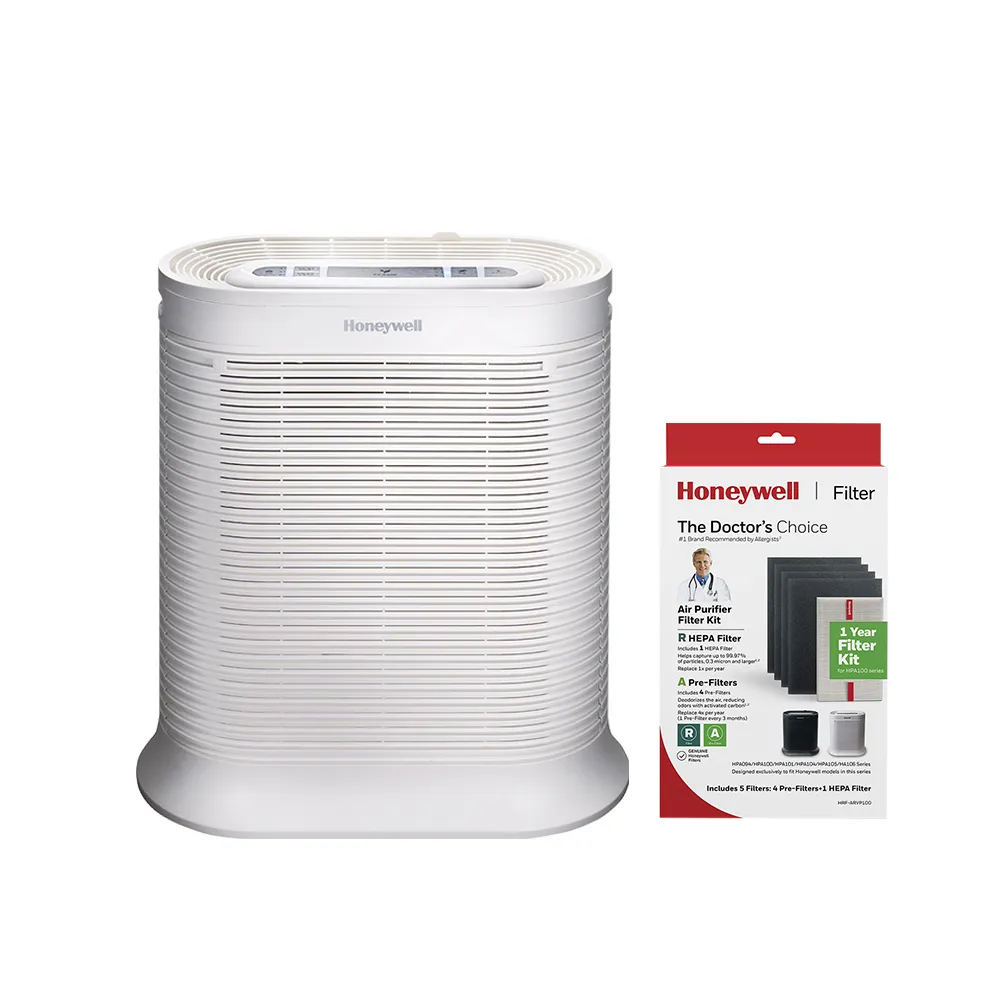 【美國Honeywell★一年份濾網組】抗敏空氣清淨機HPA-100APTW(適用4-8坪★除臭 除菌 去味 抗過敏)