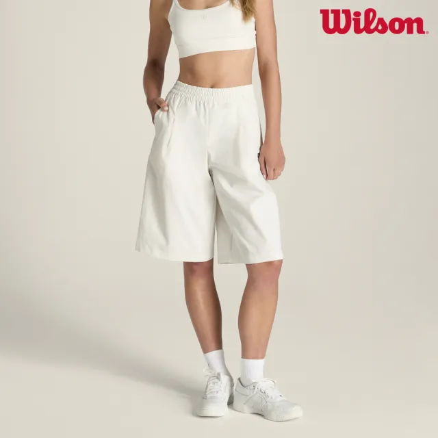 【WILSON】Sporting Manor Short Sandrift 女款 服飾 短褲 百慕達短褲 寬褲 白色 WE00346W002001