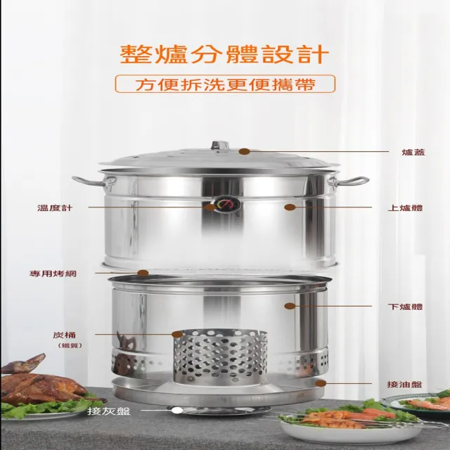 【MOOG 沐格】不鏽鋼商用桶仔雞爐 大爐體吊掛烤爐 烤雞烤鴨烤羊腿燒烤爐 吊爐烤肉爐