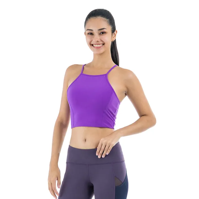 【NAMASTE】Patricia 後編網造型短上衣 - 深紫