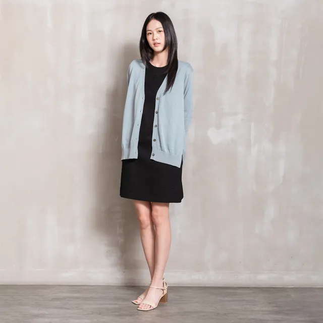 【perng yuh 芃諭名品】午後微風 V領 側開衩 針織長外套(2026 AW Collection|5C秋冬新品上市)