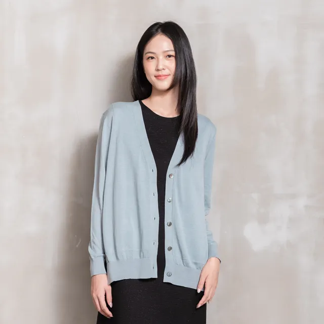 【perng yuh 芃諭名品】午後微風 V領 側開衩 針織長外套(2026 AW Collection|5C秋冬新品上市)