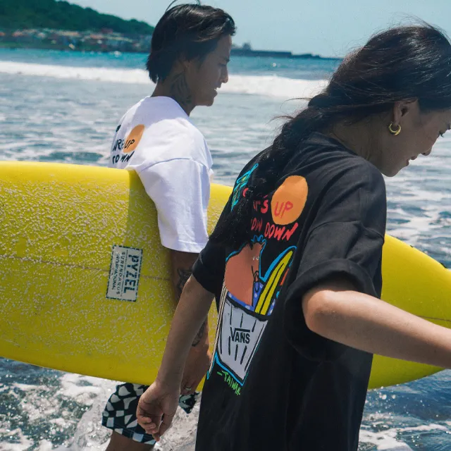 【VANS】Taiwan Culture 台灣限定 牛肉麵X衝浪 黑色短袖T恤