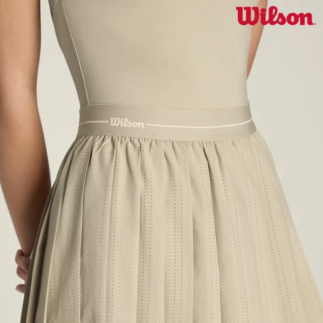 【WILSON】Laser Cut Pleat Dress Safari 女款 服飾 連身裙 黃色 WE00080T001001