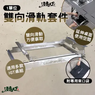 【逐露天下】1單位雙向滑軌套件 雙向滑軌 滑軌套件 戶外系統桌配件 桌面延伸 桌面擴充