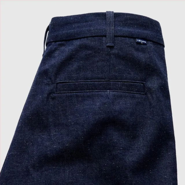 【LEVIS】BLUETAB™ 牛仔打褶西裝寬褲 / 原色 女生牛仔褲 人氣新品 006UA-0000