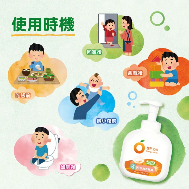 【Orange house 橘子工坊】變色泡泡洗手慕斯(350ml)