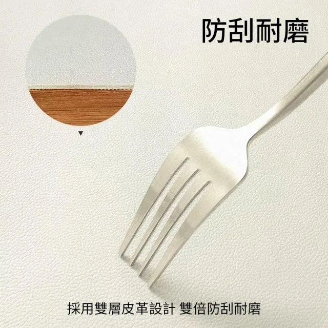 【Cookee】防水防油皮革桌布 60x120cm 現代簡約餐桌墊 長方形免洗桌墊 家用餐桌茶几保護墊 辦公桌保護墊