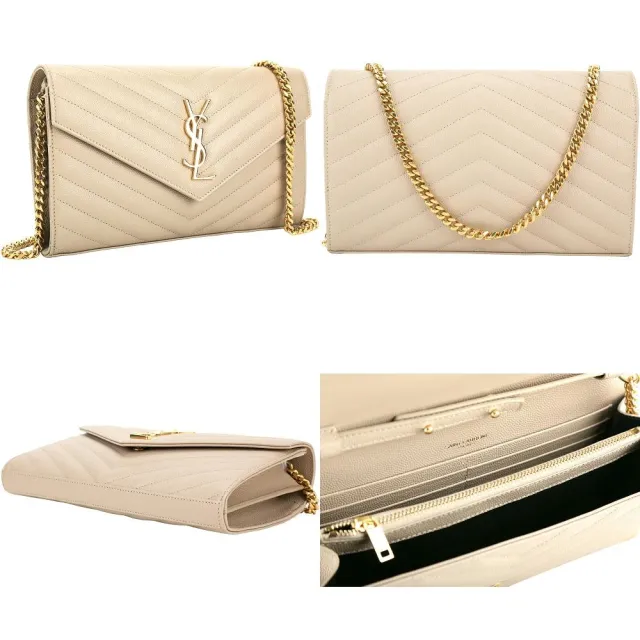 【YSL】Saint Laurent 大型 Monogram牛皮鍊帶斜背包-多款可選(肩背包 手拿包 鍊包)