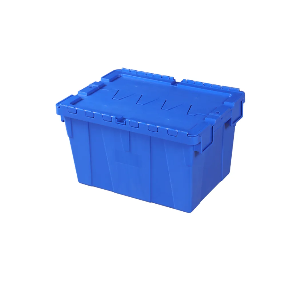 【真心良品】雙翼型掀蓋物流箱50L-4入(MIT台灣製 堅固耐重 衣物/存物/搬家整理好幫手)