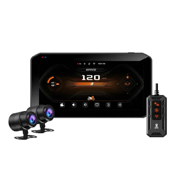 【CARSLAVE】M9Lite(6.25吋全觸控螢幕Carplay 前後1080p鏡頭 機車行車記錄器 摩托車紀錄器)