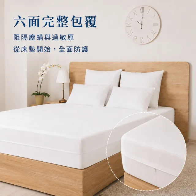 【Fotex 芙特斯】新一代超舒眠防蟎單人床墊套(3.5尺/高35cm/物理性防螨寢具)