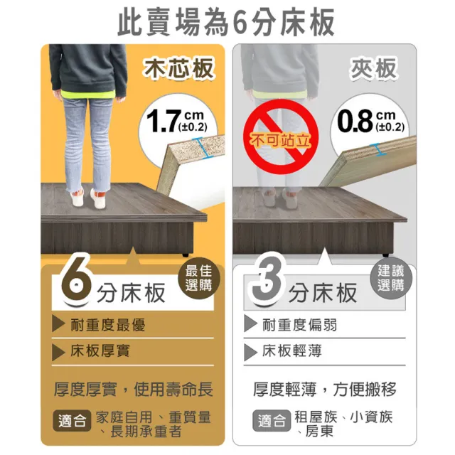 【ASSARI】單人加大3.5尺強化6分硬床座/床底/床架
