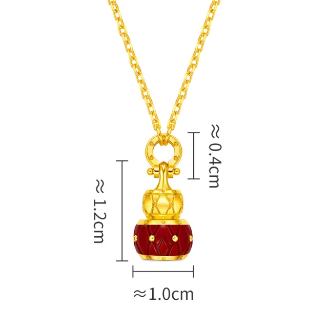 【周大福】傳頌系列 鼓元素葫蘆 黃金項鍊(8月新品上市)