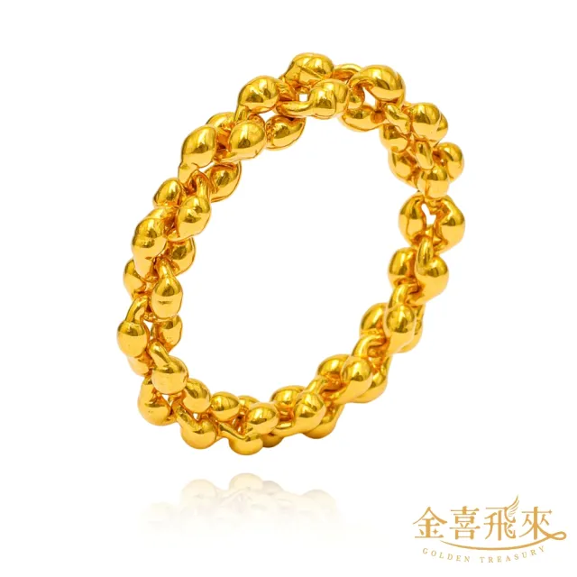 【金喜飛來】黃金戒指桂花實心固定國際圍12號(0.71錢±0.05)