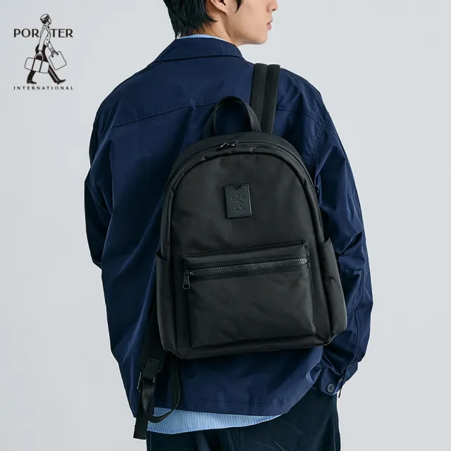 【PORTER INTERNATIONAL】經典復古LUXY後背包(黑)