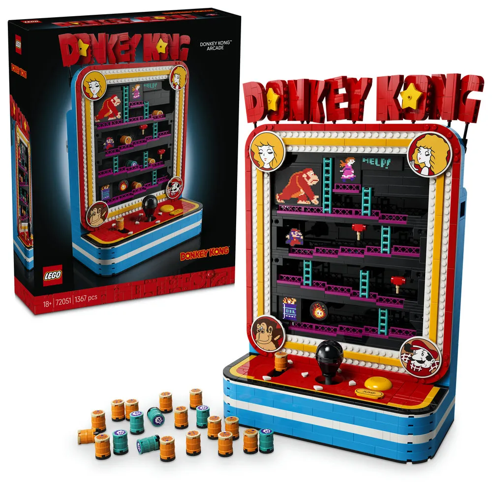 【LEGO 樂高】超級瑪利歐系列 72051 咚奇剛街機遊戲(Donkey Kong 街機遊戲 禮物 玩具)