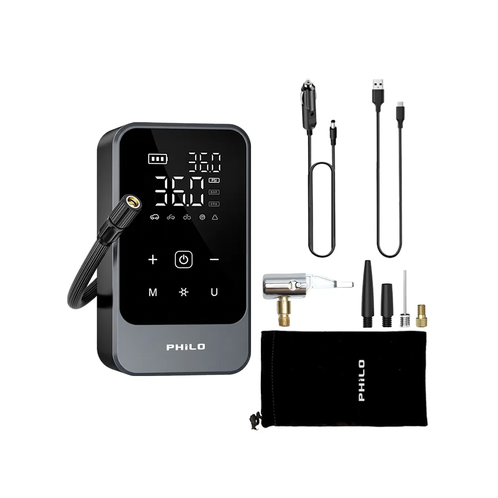 【Philo 飛樂】打氣王mini 急速電動打氣機 TP16 4500mAh (無線有線雙用)贈收納袋/自動打氣機/腳踏車/打氣管