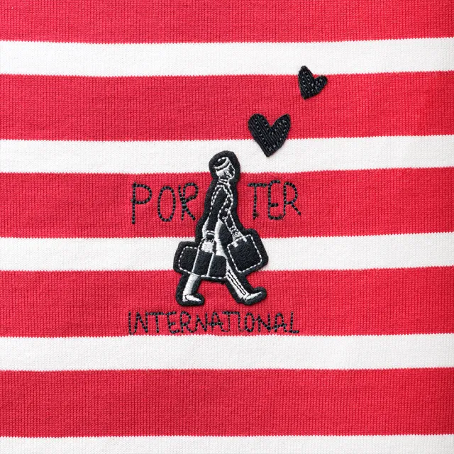 【PORTER INTERNATIONAL】條紋愛心 棉Tee(二色任選)