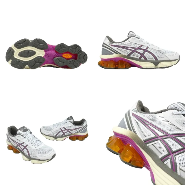 【asics 亞瑟士】休閒鞋 GEL-Kinetic Fluent 男鞋 白 復古跑鞋 亞瑟膠 1203A591100