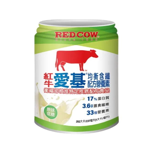 【RED COW 紅牛】愛基均衡配方營養素 原味含纖(237ml X24罐)