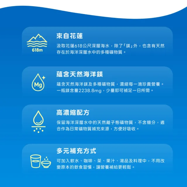 【光隆海洋生技】海洋深層水礦物質補充液30萬ppm30ml