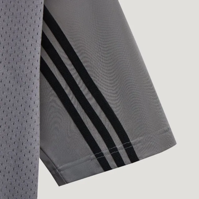【adidas 愛迪達】Og Jersey 男 T恤 運動上衣 休閒短袖 復古足球衣 灰(LD3866)