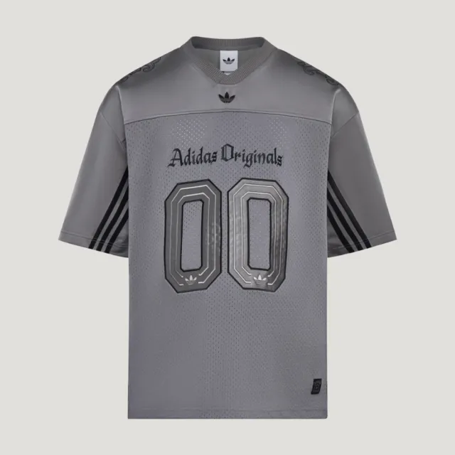 【adidas 愛迪達】Og Jersey 男 T恤 運動上衣 休閒短袖 復古足球衣 灰(LD3866)
