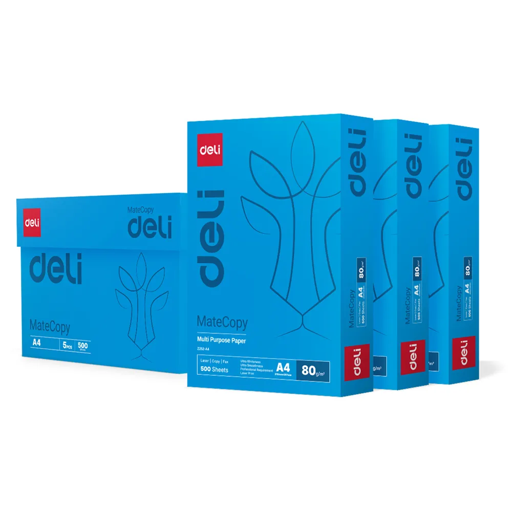 【Deli 得力】MATE Copy 多功能影印紙(A4/80g/500張/5包/箱)