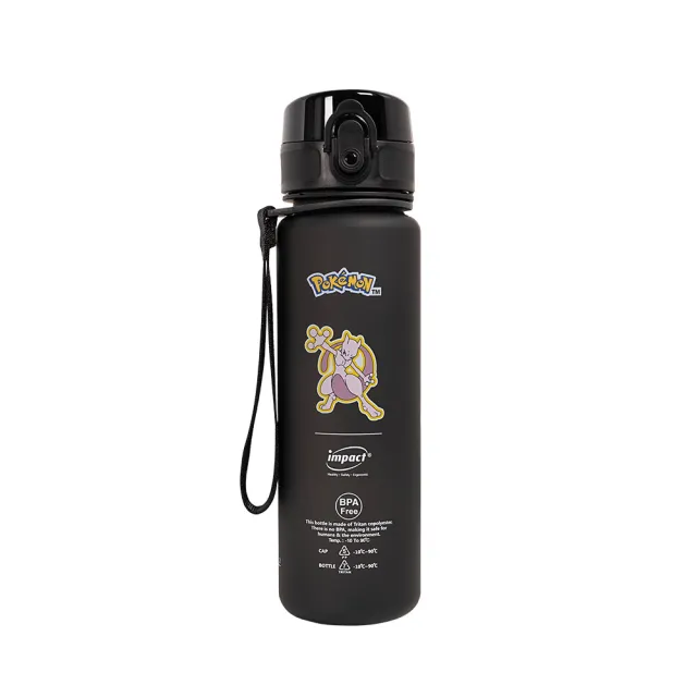 【IMPACT 怡寶】寶可夢超夢Tritan水壺/水杯/水瓶(500ML) 附提繩-黑色 IMPKMB09BK