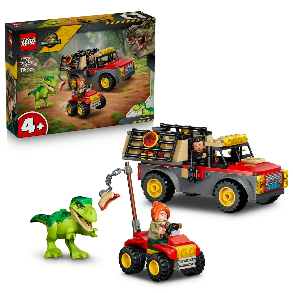 【LEGO 樂高】侏羅紀世界系列 77978 小暴龍運輸車(恐龍 創意遊戲 禮物 兒童玩具)