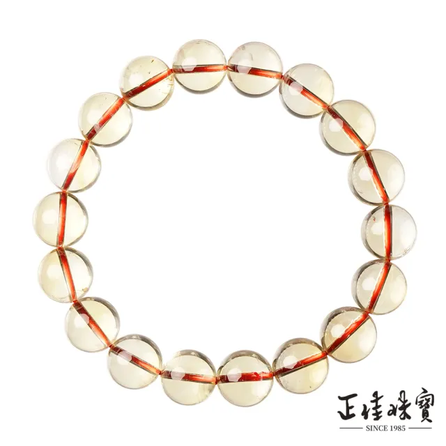 【正佳珠寶】黃水晶 頂級極淨體 11.8-12.3mm 黃水晶手珠