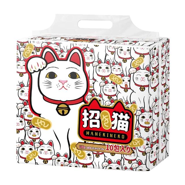 【Gotokuji Tokyo 東京豪德寺】招財貓日式抽取式衛生紙150抽x10包/袋