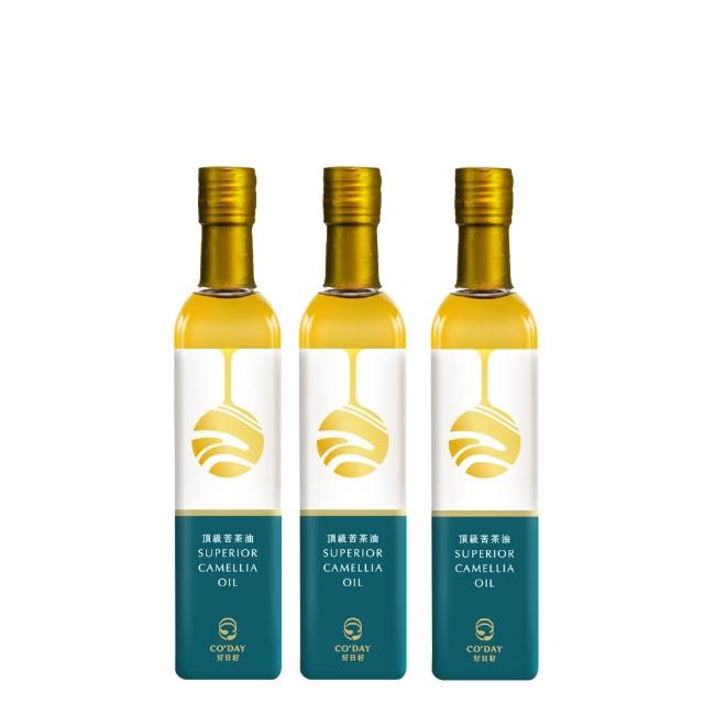 【梅山茶油合作社】梅山頂級苦茶油三入組500ML(可生飲/CODAY好日籽)
