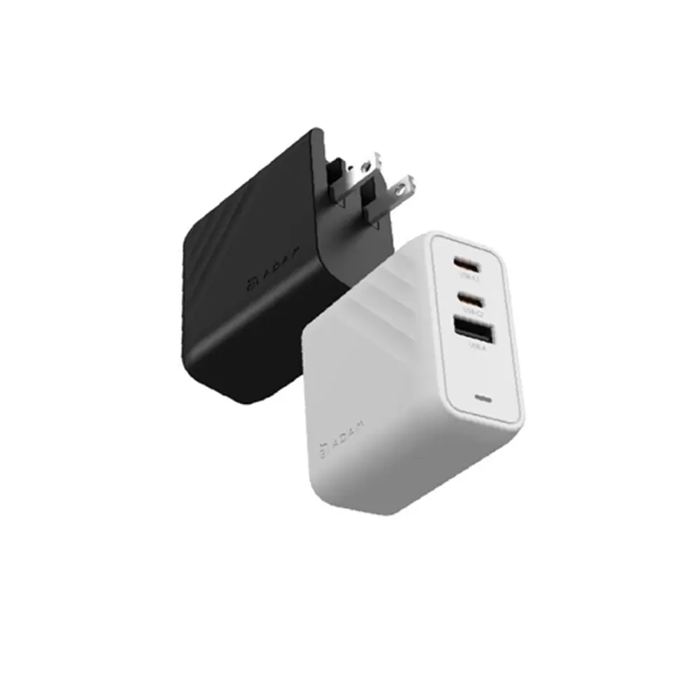 【ADAM 亞果元素】P67 GaN 67W 三孔快速電源供應器(可折式插腳設計)